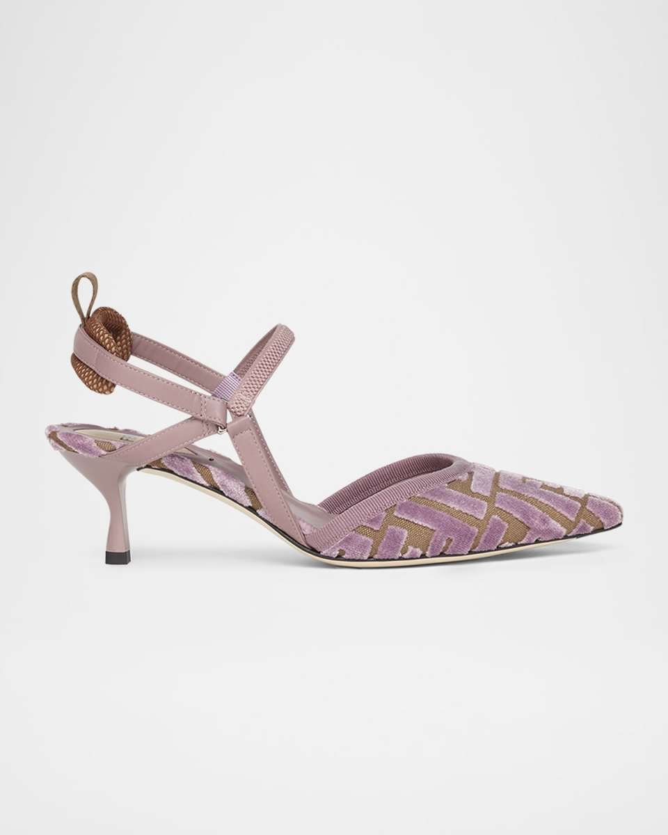 Colibri FF Tapestry Slingback Kitten-Heel Pumps